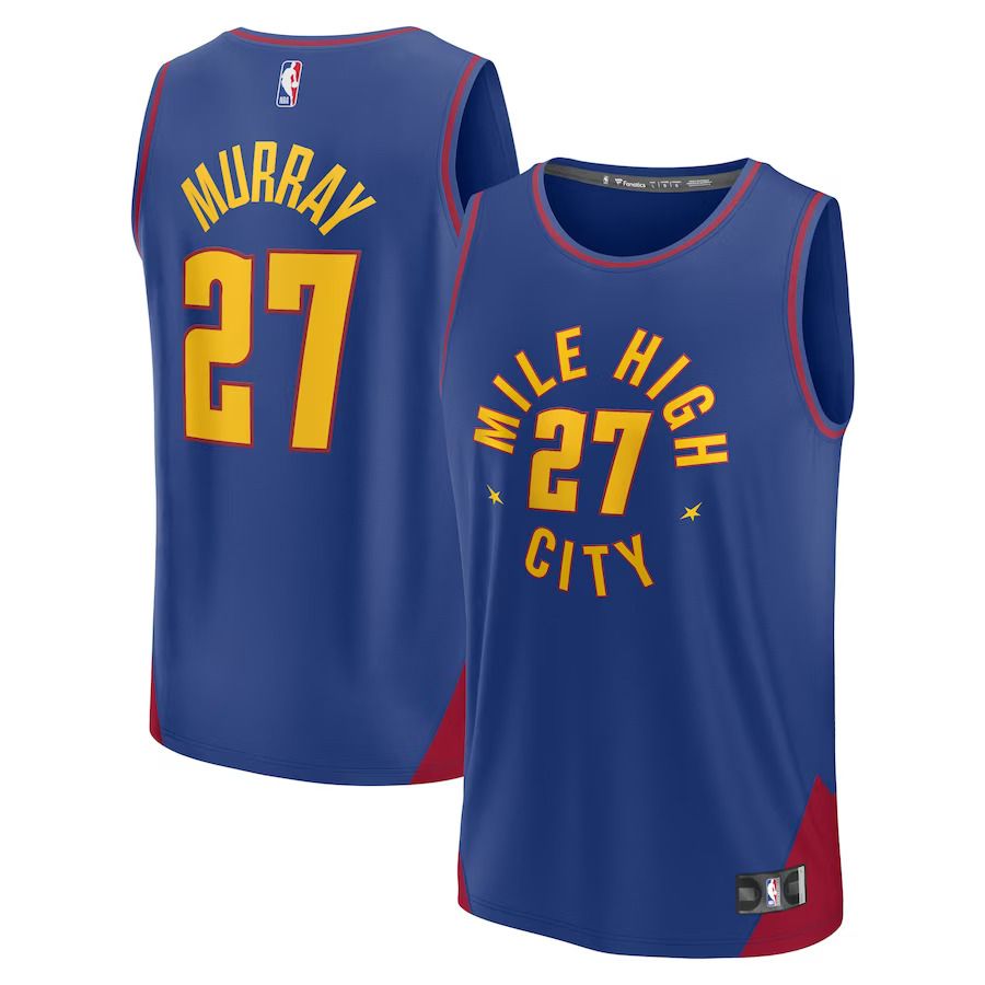 Men Denver Nuggets #27 Jamal Murray Fanatics Branded Blue 2022-23 Fast Break Player NBA Jersey->denver nuggets->NBA Jersey